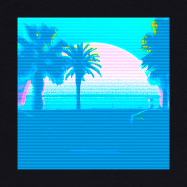 blue vapor palms by lofi_retrowave